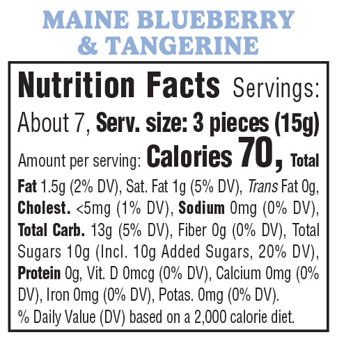 Maine Blueberry &amp; Tangerine Fruit Chews