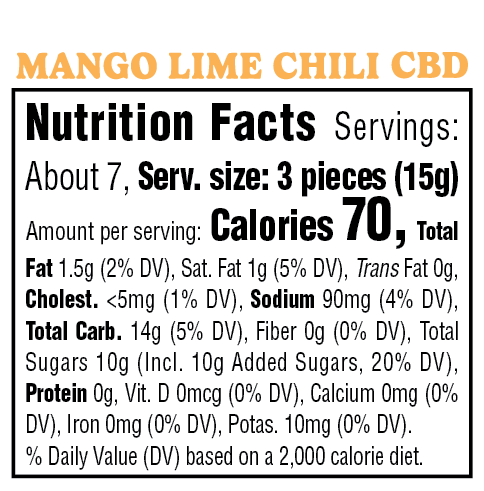 Mango Lime Chili CBD Fruit Chews